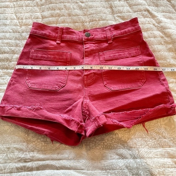 Madewell High Rise Red Denim Shorts: Garment Dyed Edition 25 - Picture 11 of 11